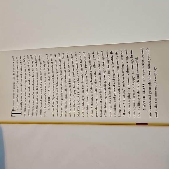 Master Class Living Longer Stronger & Happier Peter Spiers Center Street 1st Edt - Picture 7 of 17